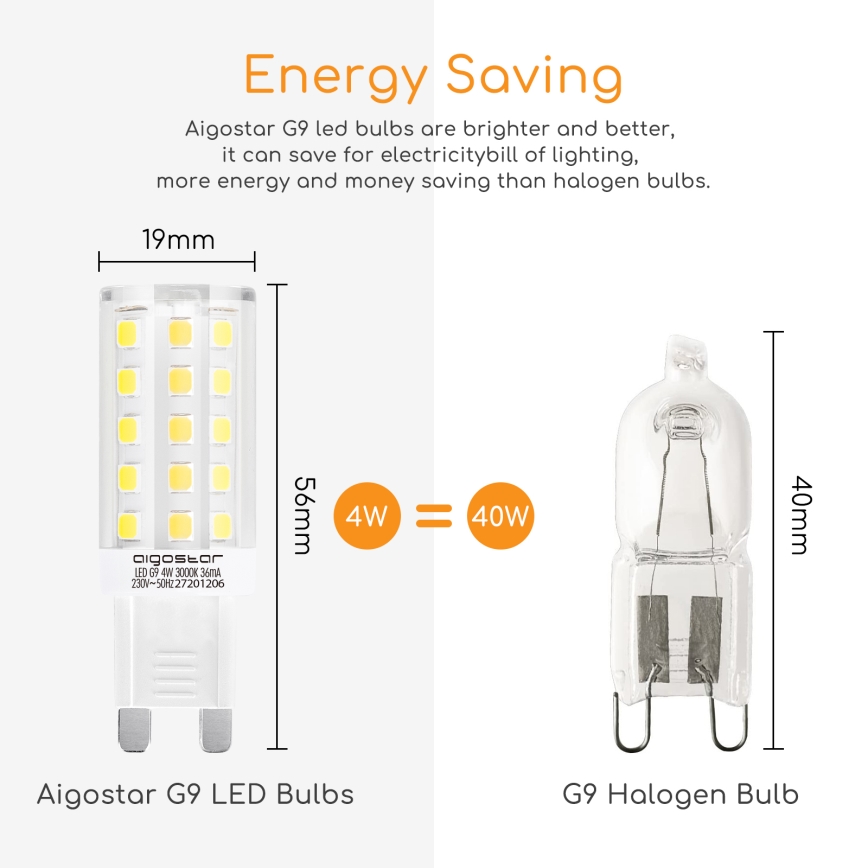 LED Bulb G9/4W/230V 3000K - Aigostar