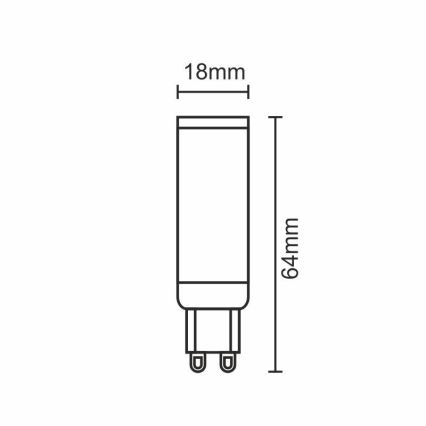 LED Bulb G9/7W/230V 2800K