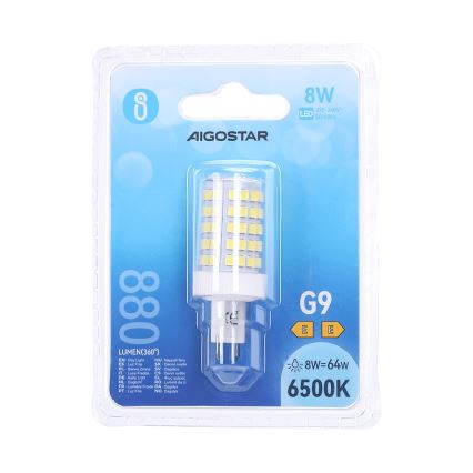 LED Bulb G9/8W/230V 6500K - Aigostar
