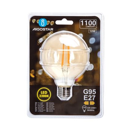 LED Bulb G95 E27/10W/230V 2200K - Aigostar