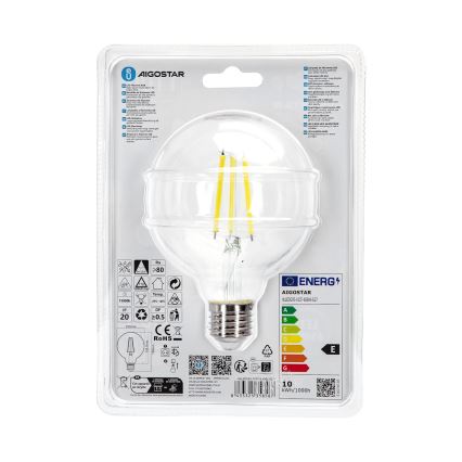 LED Bulb G95 E27/10W/230V 6500K - Aigostar