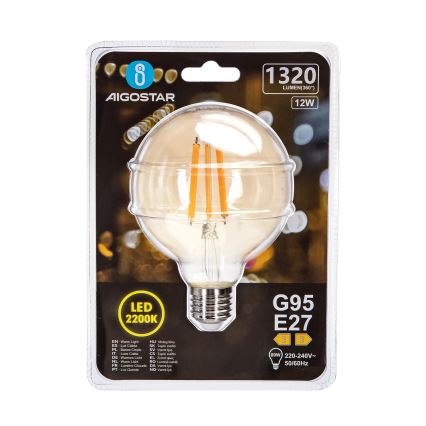 LED Bulb G95 E27/12W/230V 2200K - Aigostar