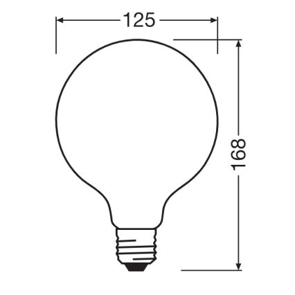 LED Bulb GLOBE CLASSIC FILAMENT G125 E27/11,6W/230V 4000K - Ledvance