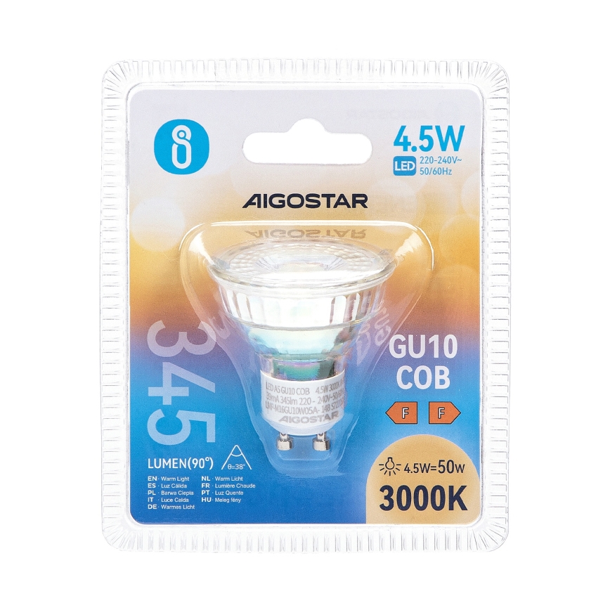 LED Bulb GU10/4,5W/230V 3000K - Aigostar