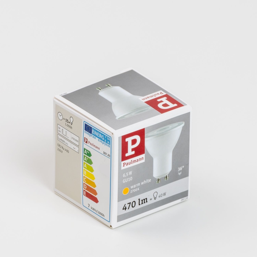 LED Bulb GU10/6,5W/230V 2700K - Paulmann 28720