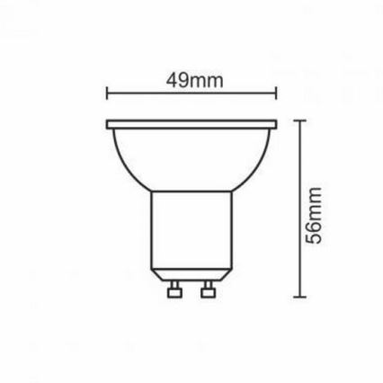 LED Bulb GU10/6W/230V 3000K black