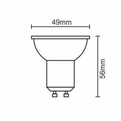 LED Bulb GU10/6W/230V 4000K black