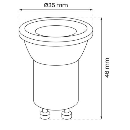 LED Bulb GU10-MR11/3W/230V 4000K