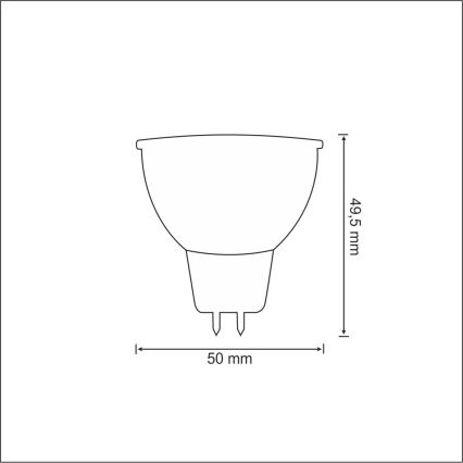 LED Bulb GU5,3/MR16/2,6W/12V 6400K