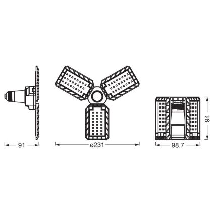 LED Bulb HIGHBAY E27/17W/230V 4000K - Ledvance