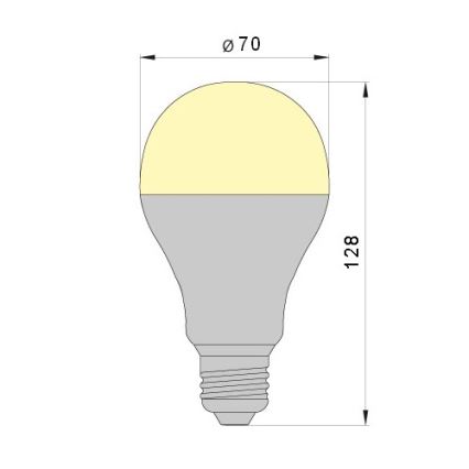 LED Bulb LEDSTAR A70 E27/18W/230V 4000K