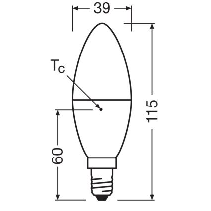 LED bulb made from recycled plastic B39 E14/7,5W/230V 2700K - Osram