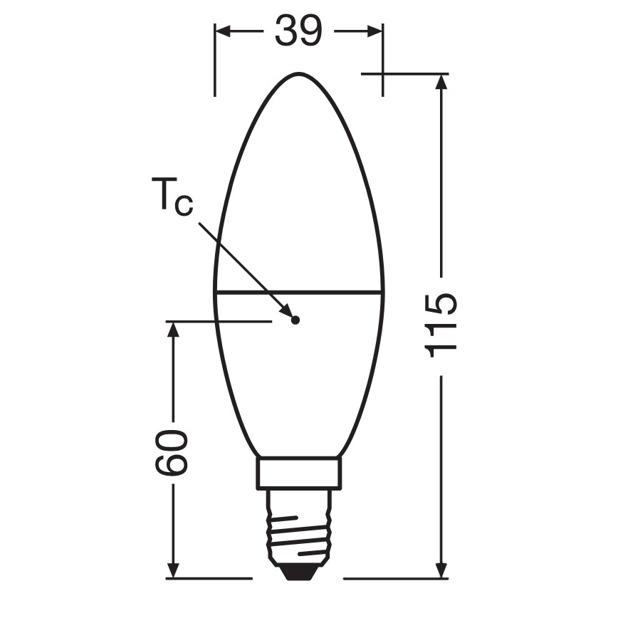 LED bulb made from recycled plastic B39 E14/7,5W/230V 2700K - Osram