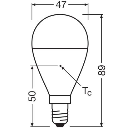 LED bulb made from recycled plastic P45 E14/7,5W/230V 2700K - Osram
