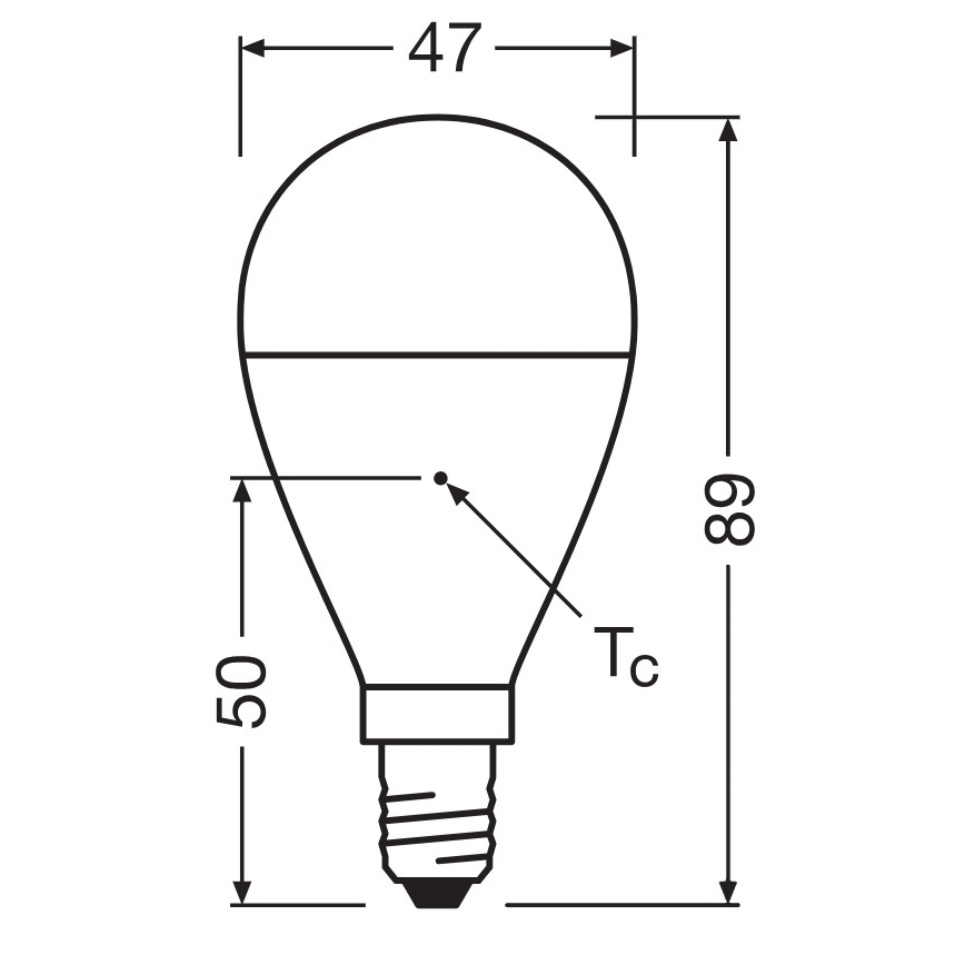 LED bulb made from recycled plastic P45 E14/7,5W/230V 2700K - Osram