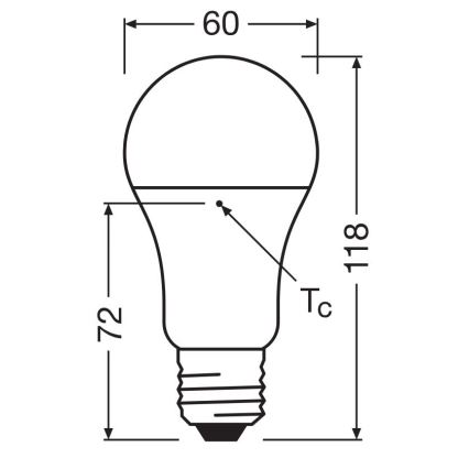 LED Bulb made of recycled plastic A100 E27/14W/230V 4000K - Osram