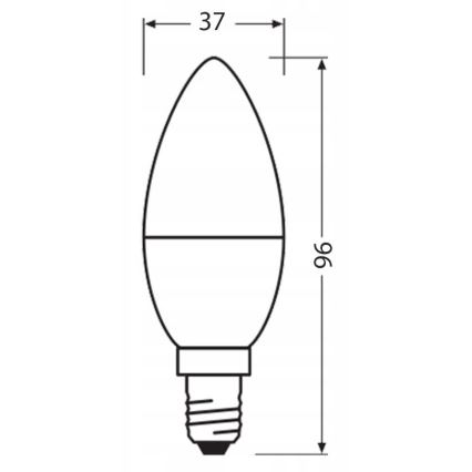 LED Bulb made of recycled plastic B40 E14/4,9W/230V 2700K - Ledvance