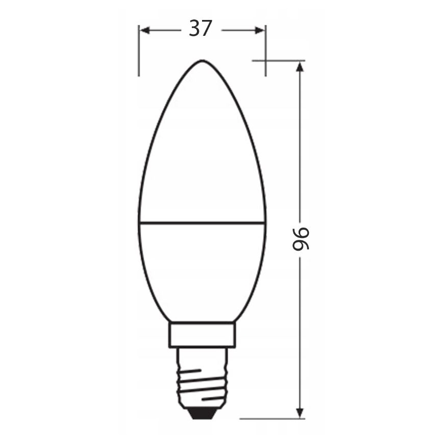 LED Bulb made of recycled plastic B40 E14/4,9W/230V 2700K - Ledvance