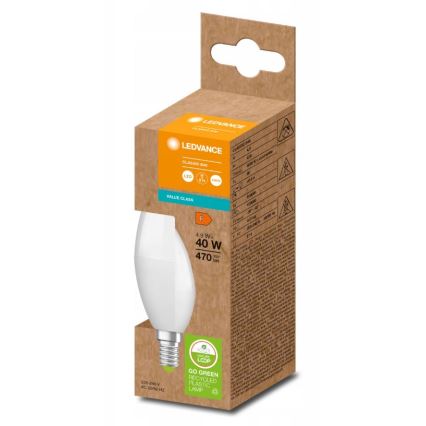 LED Bulb made of recycled plastic B40 E14/4,9W/230V 4000K - Ledvance