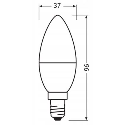 LED Bulb made of recycled plastic B40 E14/4,9W/230V 4000K - Ledvance