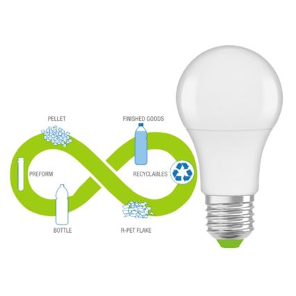 LED Bulb made of recycled plastic E27/10W/230V 2700K - Ledvance