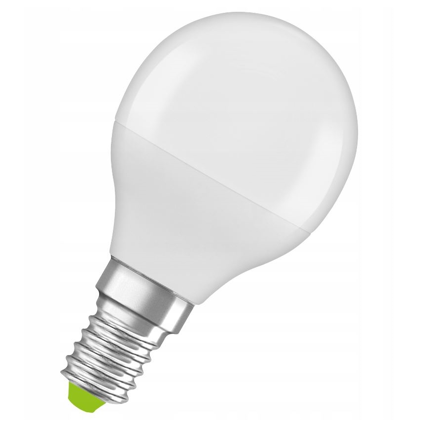 LED Bulb made of recycled plastic P45 E14/4,9W/230V 2700K - Ledvance