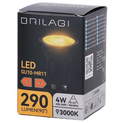 LED Bulb MR11 GU10/4W/230V 3000K 60° Black - BRILAGI