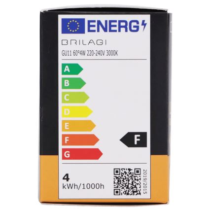 LED Bulb MR11 GU10/4W/230V 3000K 60° Black - BRILAGI