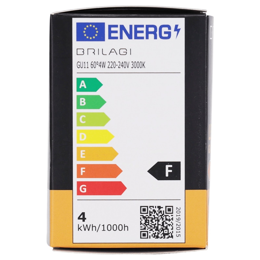 LED bulb MR11 GU10/4W/230V 3000K 60° - BRILAGI