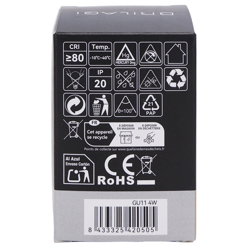 LED Bulb MR11 GU10/4W/230V 3000K Black - BRILAGI