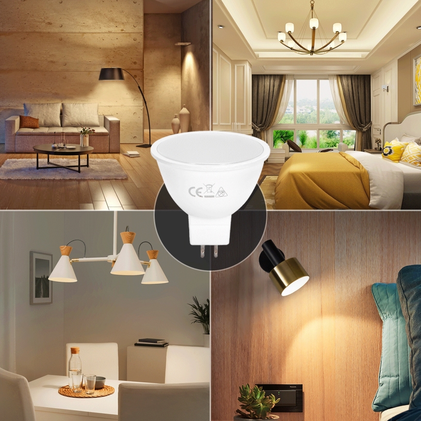 LED Bulb MR16 GU5,3/6W/12V 3000K - Aigostar