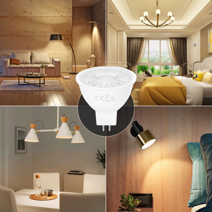 LED Bulb MR16 GU5,3/6W/12V 3000K - Aigostar