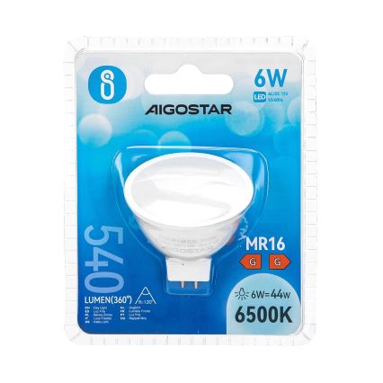 LED Bulb MR16 GU5,3/6W/12V 6500K - Aigostar