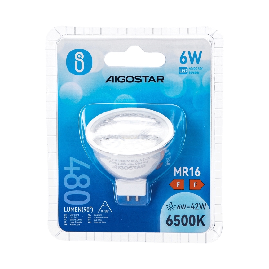 LED Bulb MR16 GU5,3/6W/12V 6500K - Aigostar