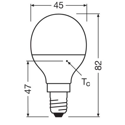 LED Bulb P40 E14/4,9W/230V 2700K - Osram