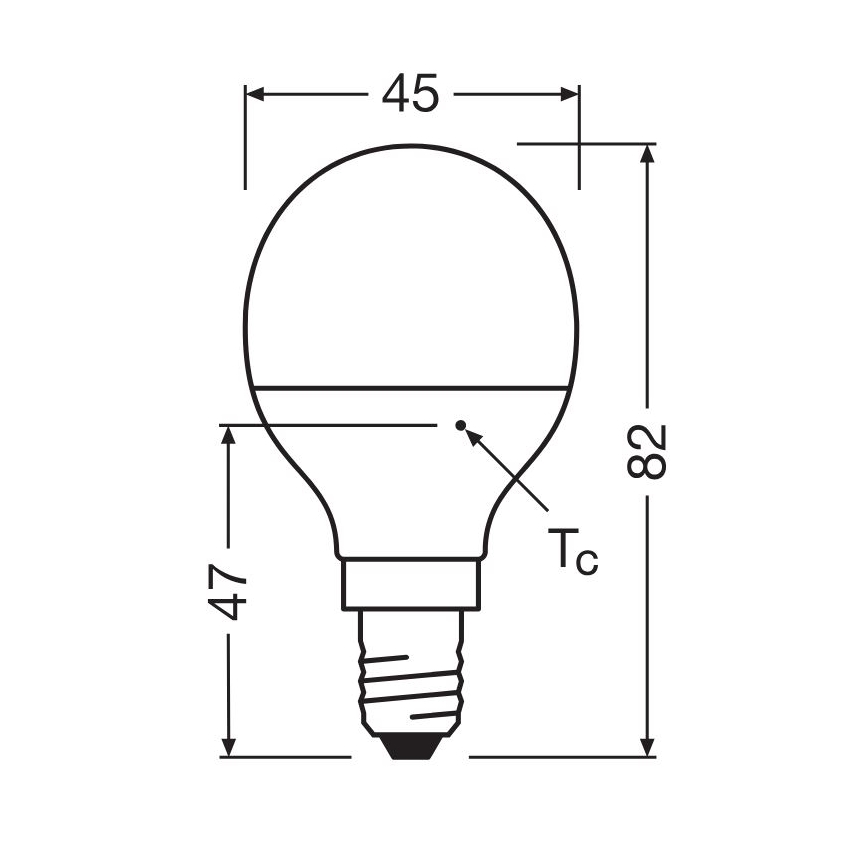 LED Bulb P40 E14/4,9W/230V 2700K - Osram