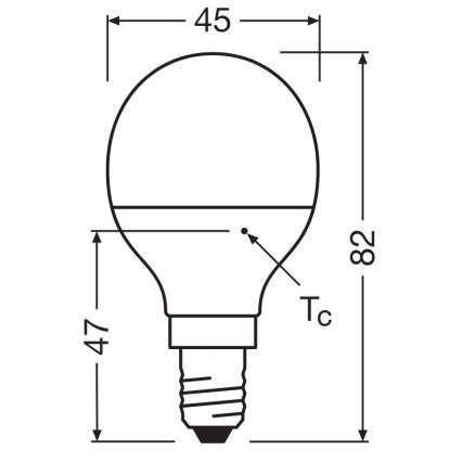 LED Bulb P40 E14/4,9W/230V 4000K - Osram