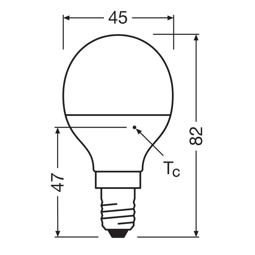 LED Bulb P40 E14/4,9W/230V 4000K - Osram