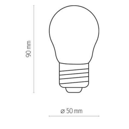 LED Bulb P45 E27/2W/230V 2700K