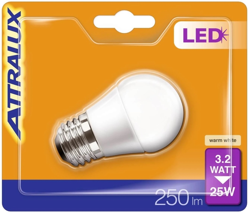 LED Bulb P45 E27/3,2W/230V 2700K - Attralux