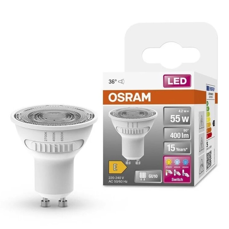 LED Bulb PAR16 GU10/4,2W/230V 2700/4000/6500K 36° - Osram