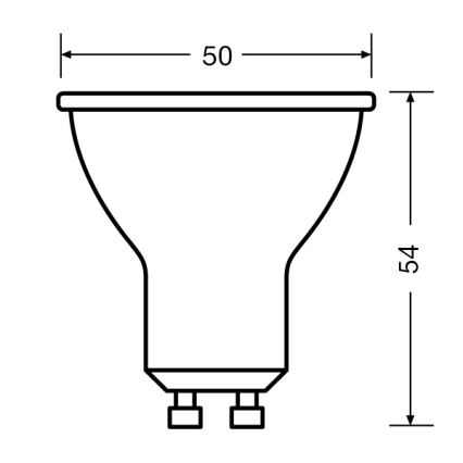 LED Bulb PAR16 GU10 4.5W/230V 6500K 60° - Osram