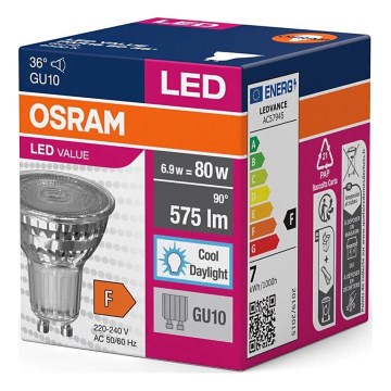 LED Bulb PAR16 GU10/6,9W/230V 6500K - Osram