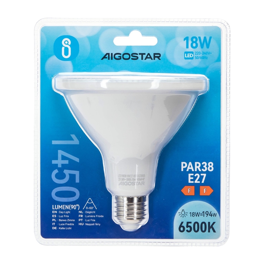 LED Bulb PAR38 E27/18W/230V 6500K - Aigostar
