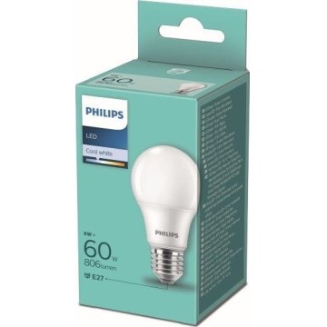 LED Bulb Philips A60 E27/8W/230V 4000K