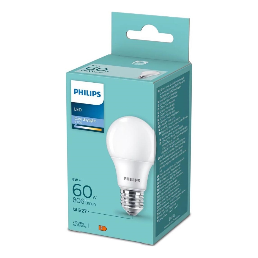 LED Bulb Philips A60 E27/8W/230V 6500K