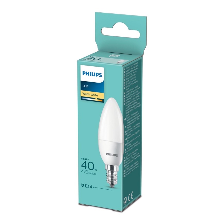 LED Bulb Philips B35 E14/5,5W/230V 2700K