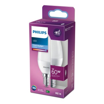 LED Bulb Philips B38 E14/7W/230V 6500K