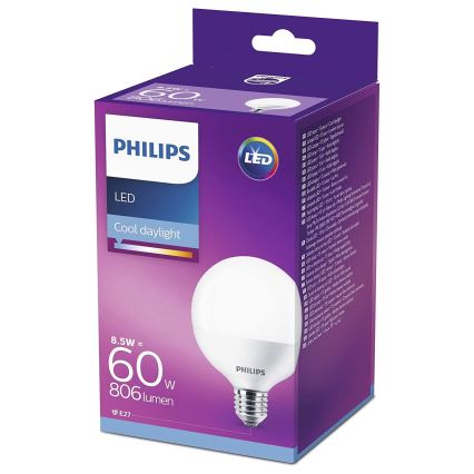 LED Bulb Philips G95 E27/8,5W/230V 6500K