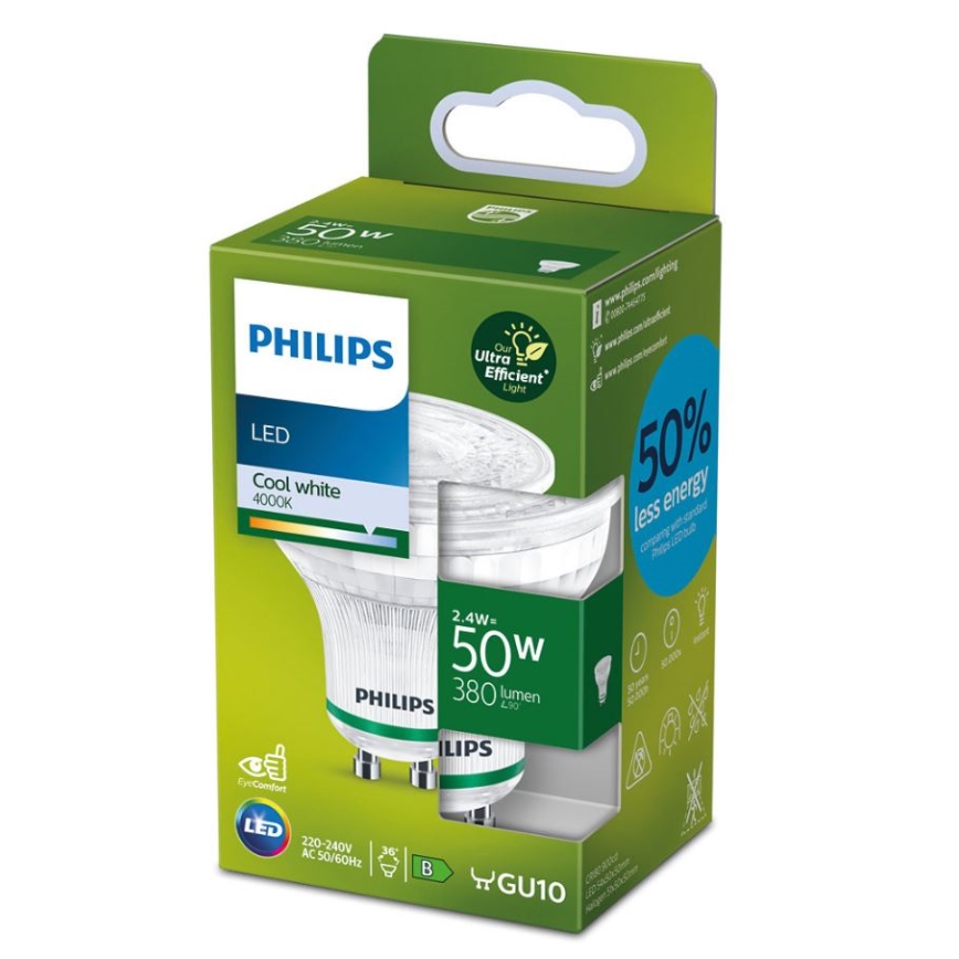 LED Bulb Philips GU10/2,4W/230V 4000K